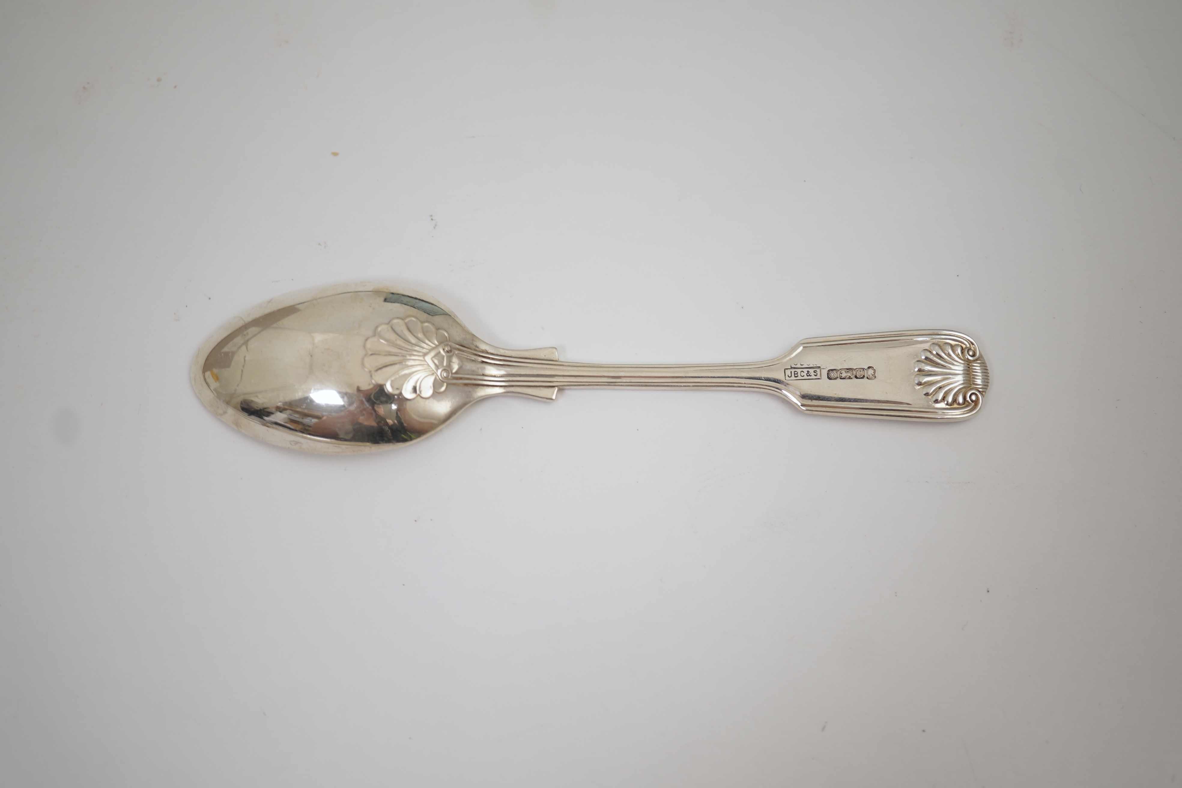 An Elizabeth II part canteen of silver fiddle, thread and shell pattern cutlery, by J B Chatterley & Sons Ltd
